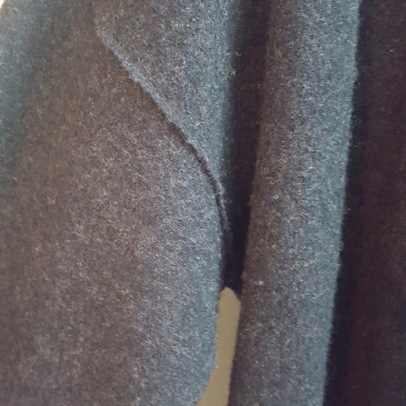 SOLD Eileen Fisher Sweater L Open Front Grey Wool - Picture 4 of 8